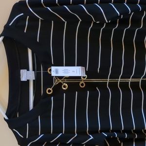 Women's black dressy top w. Gold trim. Chico's size 2. Nwt